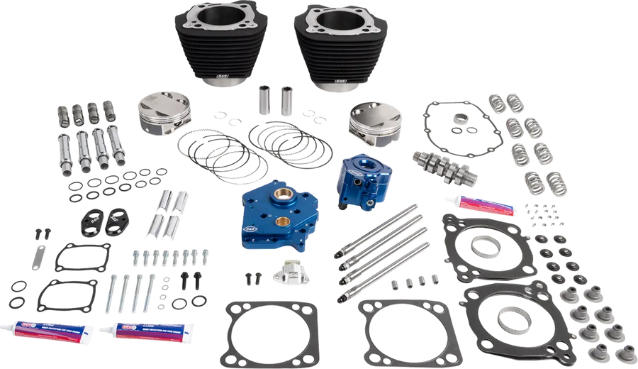 Harley-Davidson FXBB 1923 Softail Street Bob Solo 117 [2026] - 132" Power Package Motorleistungs-Kit – Oberfläche: Schwarz, Nicht hervorgehobene Kühlrippen – Bild 1