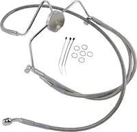 Harley Davidson Flhr [DRAG SPECIALTIES] - Stainless Steel Brake Line Kit, Extended