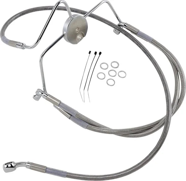 Harley Davidson Flhr [DRAG SPECIALTIES] - Stainless Steel Brake Line Kit, Extended