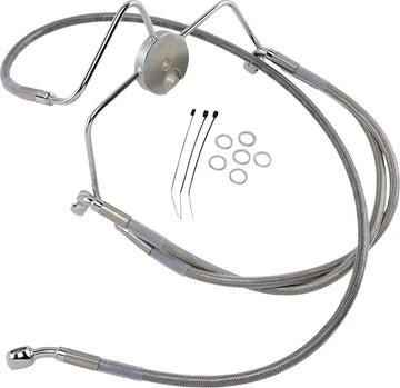 Harley Davidson Flhri [DRAG SPECIALTIES] - Stainless Steel Brake Line Kit, Extended