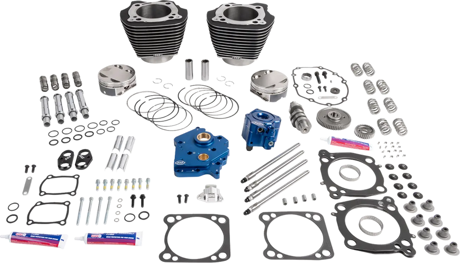Harley-Davidson FLRT 1868 Freewheeler 114 [2025] - 132" Power Package Motorleistungs-Kit – Oberfläche: Schwarz, Hervorgehobene Lamellen – Bild 1