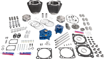 Harley-Davidson FLSTFI 1923 Softail Fat Boy Gray Ghost 117 [2026] - 132" Power Package Motorleistungs-Kit – Oberfläche: Schwarz, Hervorgehobene Lamellen – Bild 1