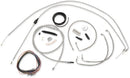 Harley Davidson Flhtcui [LA CHOPPERS] - Complete Stainless Steel Braided Handlebar Cable/Brake Line Kit