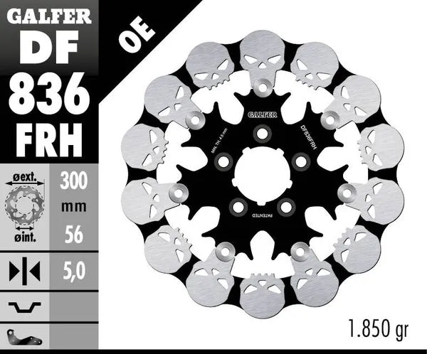 Harley-Davidson FLTR 1584 Road Glide [2010] - Floating brake disc Skull - Image 4