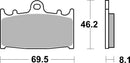 Suzuki Gsr 600 [BREMBO] - Competition Carbon Ceramic Brake Pads - 07KA13RC