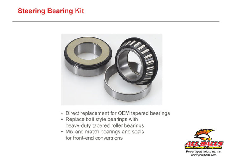 Triumph Tiger Sport 800 [ALL BALLS] - Kit steering head bearing for: APRILIA RS250,