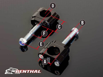 Yamaha Yz 450 [RENTHAL] - 36Tech handlebar mounts Ø36mm offset +5mm Fatbar®36