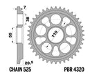 Ducati Hypermotard 1100 [PBR] - Sprocket aluminum reinforced - 525-1