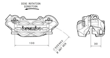 Ktm 1290 Super Adventure [BREMBO] - P4 brake caliper front left Ø32mm