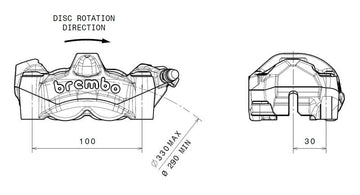 Honda Cb 1000 [BREMBO] - M50 front left brake caliper titanium Ø30mm - 0