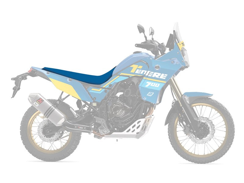 Yamaha Ténéré 700 Rally [BLACKBIRD] - Rally Ride Seat Cover - Black/Blue - 2 pieces