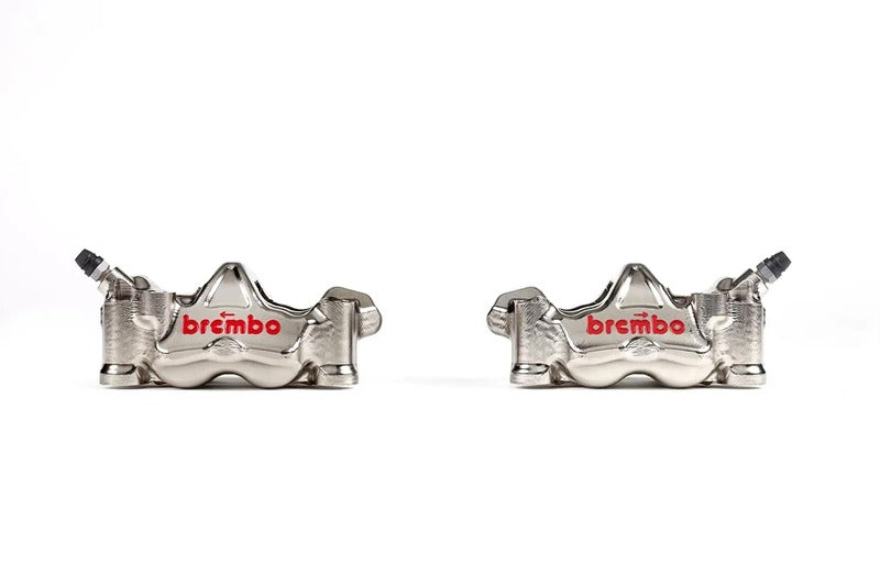 Ktm 990 Duke R [BREMBO RACING] - Pair of GP4RX - 1mm brake calipers (CNC machined - chrome plated) (with pads)