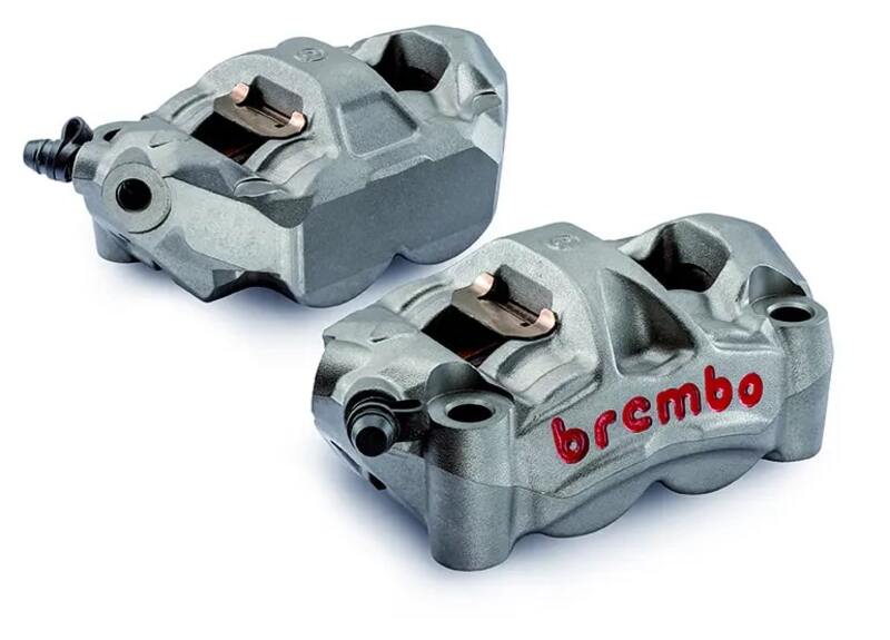 Aprilia Tuono 660 [BREMBO RACING] - M5 pair of front radial brake calipers 4 pistons Ø3mm