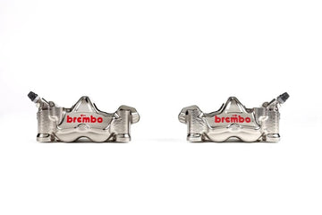 Yamaha Mt 10 [BREMBO RACING] - Pair of GP4RX - 18mm brake calipers (CNC machined - chrome plated) (with pads)