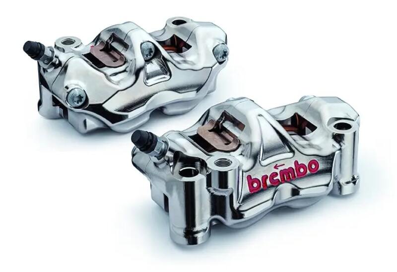 Yamaha Mt 09 Mt 09 Sp Mt 09 Tracer [BREMBO RACING] - Pair of GP4RX - 18mm brake calipers (CNC machined - chrome plated) (with pads)