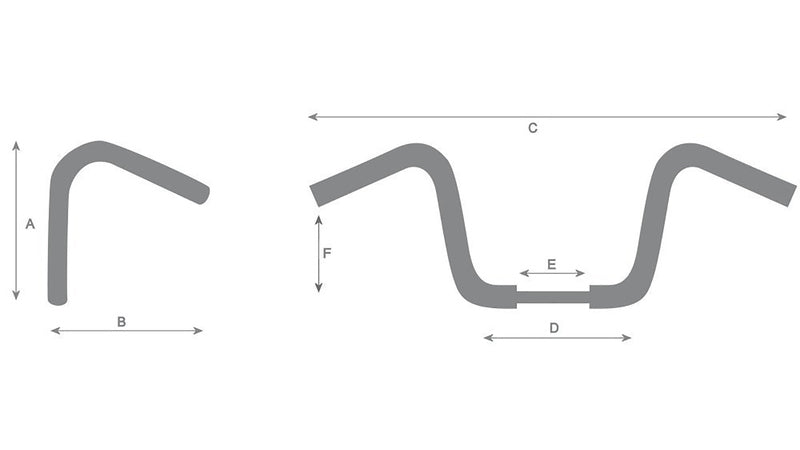 Harley Davidson XL1200C [HIGHWAY HAWK] - Venice Beachbar 1 inch handlebar with 3 holes, 940mm wide 80mm high, chrome