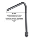 Harley Davidson Flst [HIGHWAY HAWK] - Bad Hawk 1 inch handlebar with 3 holes, 845mm wide 370mm high, chrome-3