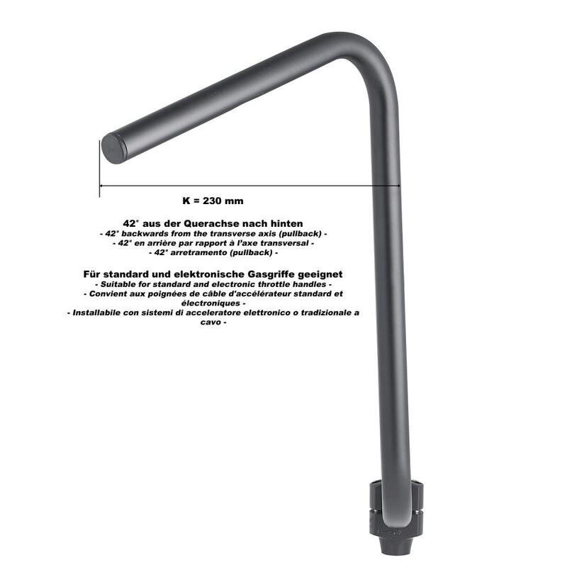 Yamaha Xvs 1100 [HIGHWAY HAWK] - Bad Hawk 1 inch handlebar with 3 holes, 845mm wide 370mm high, chrome