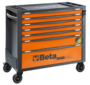 BETA XL tool trolley with 7 drawers and 418-piece tool assortment