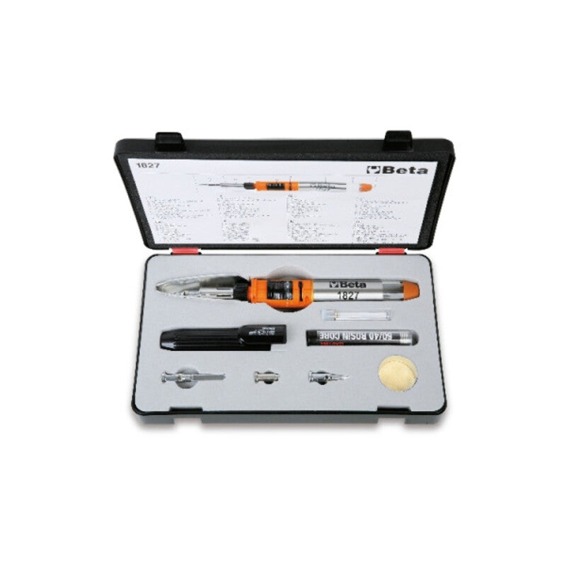 BETA 1827/K gas soldering iron set with 7 accessories