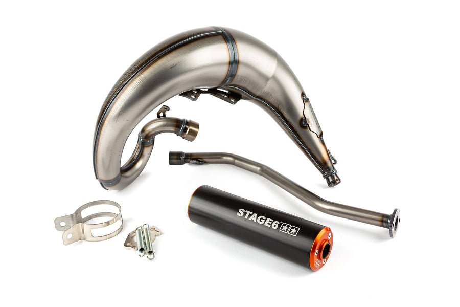 Beta RR SM 50 2T - Auspuff Streetrace High Mount links orange schwarz