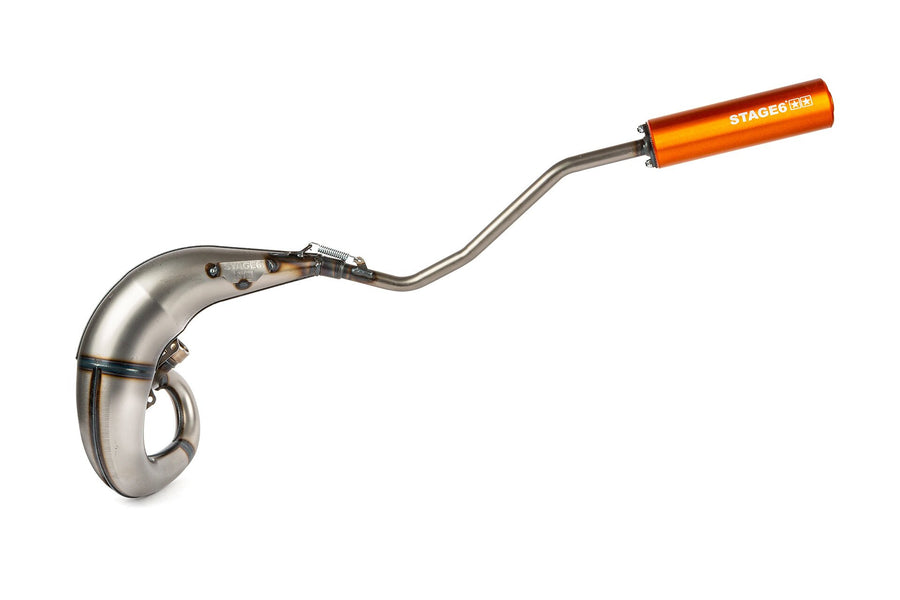 Rieju SMX SM Pro 50 2T AM6 - Auspuff Streetrace High Mount links orange