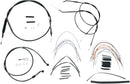Harley Davidson Nightster [BURLY BRAND] - Complete Black Vinyl Handlebar Cable/Line Set for Ape Hanger