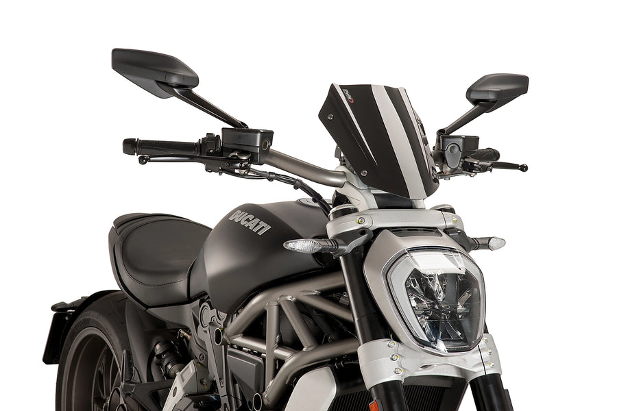 TRIUMPH BONNEVILLE T 120 BLACK [2025] - Adjustable sports screen | Black | PUIG 8921N