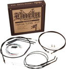 harley davidson fxsb [BURLY BRAND] - Complete Black Vinyl Handlebar Cable/Line Kit for Ape Hangers-2