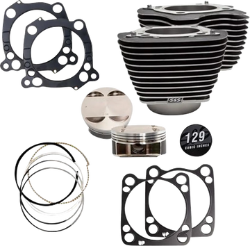 Harley-Davidson FLHFB 1868 Electra Glide Highway King 114 [2023] - Big Bore Zylindersatz – Oberfläche: Pulverbeschichtet, Gefräste Lamellen, Wrinkle Black – Art.-Nr. 910-0843A – Bild 2