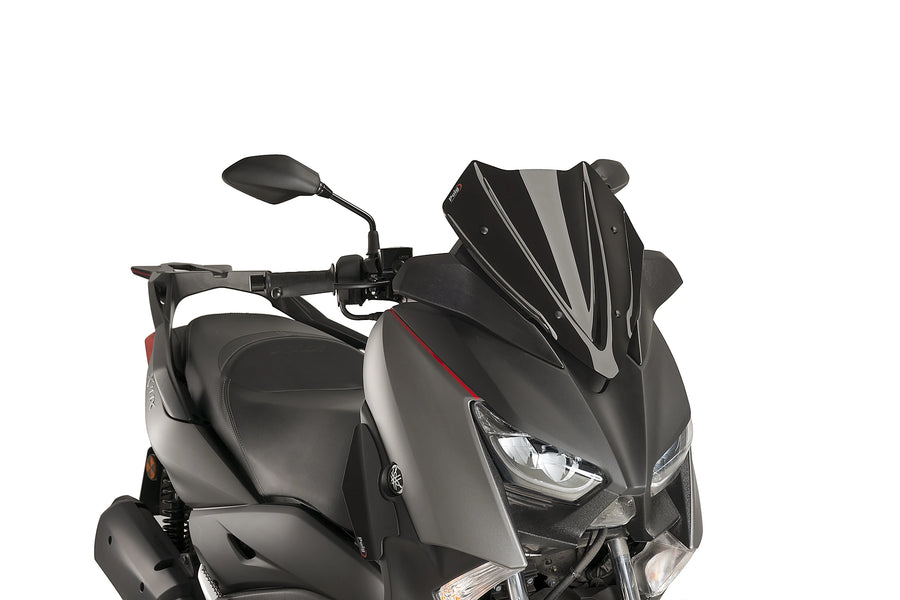 XMAX 125/400 [2018] & XMAX 300 [2017-2018] - PUIG V-Tech Line Sport Windshield | Black | PUIG 9474N