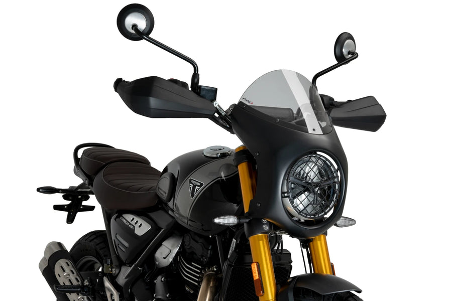 TRIUMPH SCRAMBLER 400X [2025] – Retro Fairing Screen – Black