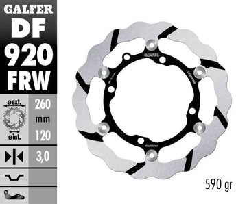 Sherco SEF 300 [2014] - floating wave brake disc, grooved – picture 2