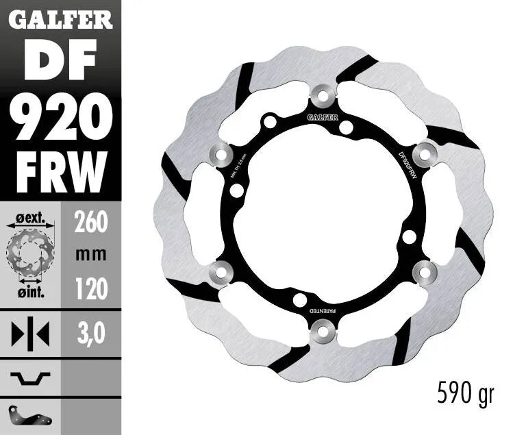 Sherco SE-R 300 [2015] - floating wave brake disc, grooved – picture 2