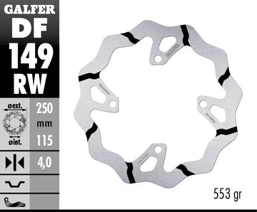 Kawasaki KX 250 F [2019, 2020] - BRAKE DISC FIXED WAVE GROOVED OVERSIZE – Picture 2