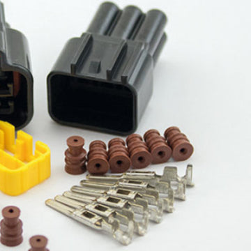 Wasserdichter 6er Stecker – Vergleichsnr. RFW-6P, klein, männlich, Pins männlich, RFW Serie, schwarz, Stück