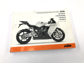KTM 1190 RC8 [2008] - Bedienungsanleitung Handbuch Fahrerhandbuch