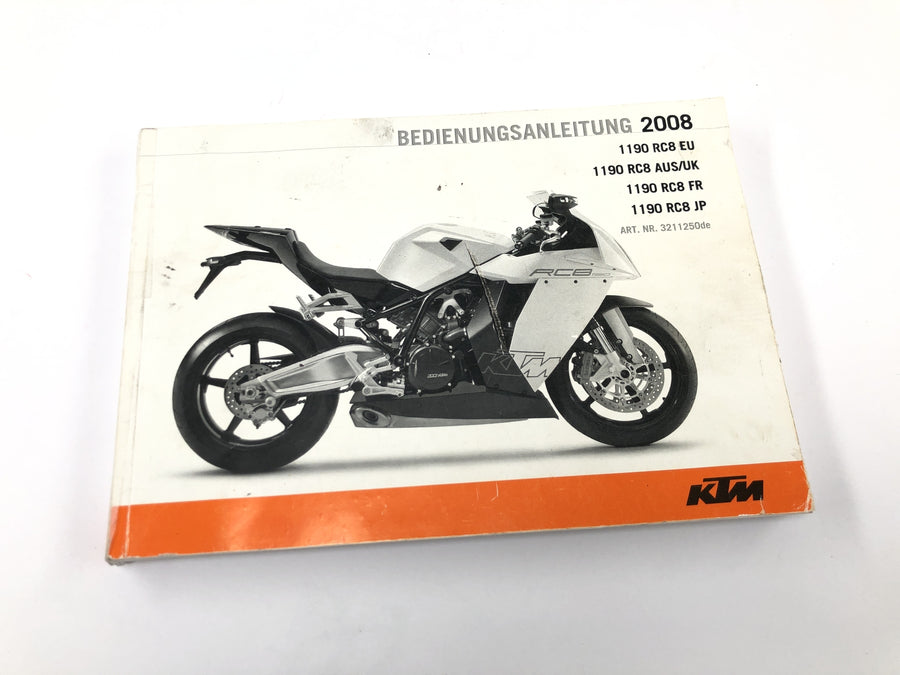 KTM 1190 RC8 [2008] - Bedienungsanleitung Handbuch Fahrerhandbuch