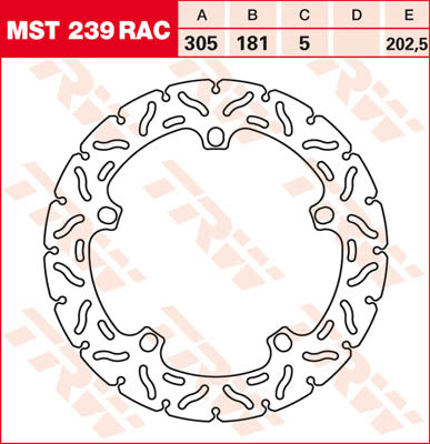 Bremsscheibe starr - MST239RAC