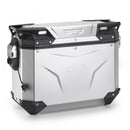 Seitenkoffer Trekker Outback EVO Monokey 37 Liter – Links, aus eloxiertem Aluminium, SMART SEC. LOCK