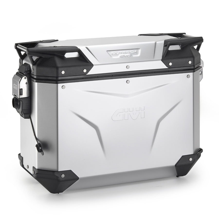 Seitenkoffer Trekker Outback EVO Monokey 37 Liter – Links, aus eloxiertem Aluminium, SMART SEC. LOCK