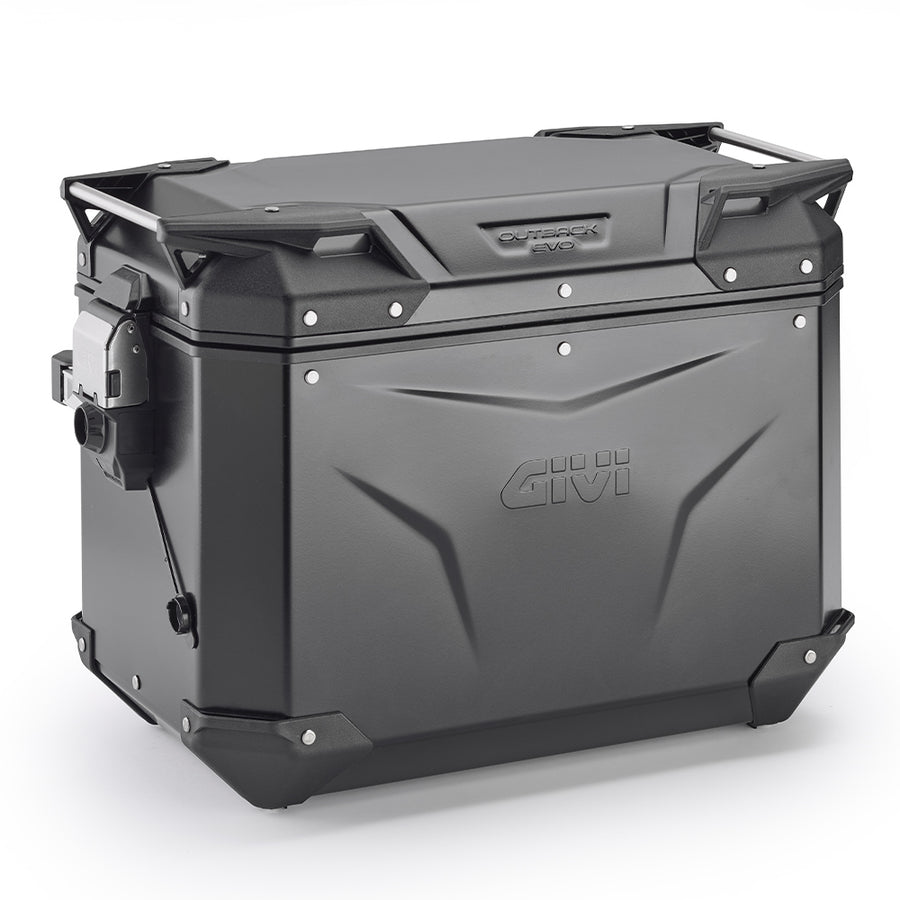 Alu-Seitenkoffer Trekker Outback EVO 48, schwarz – Rechts, 48 Liter / SMART SECURITY LOCK