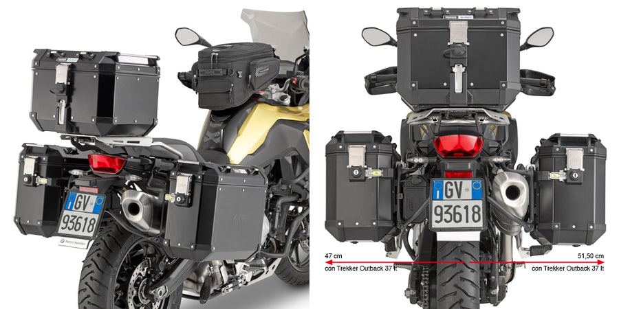 BMW F 750 GS [GIVI] - Stahlrohr-Seitenkofferträger für Trekker Outback MONOKEY® CAM-SIDE Koffer Durchmesser 18 mm