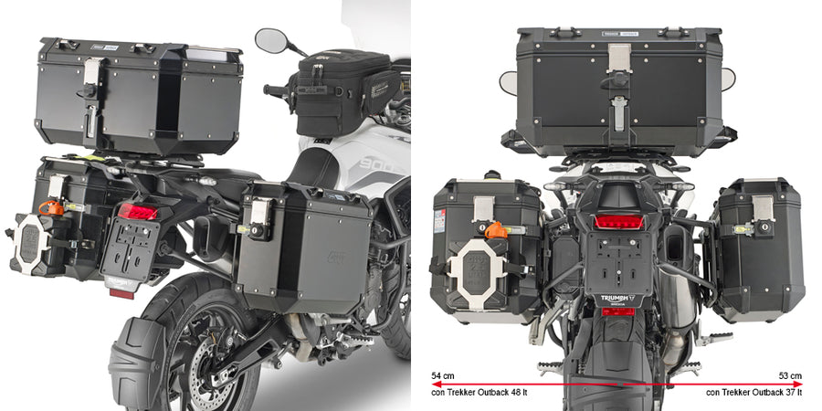 Triumph Tiger 900 [GIVI] - Stahlrohr-Seitenkofferträger PL ONE-FIT für die Trekker Outback MONOKEY®
