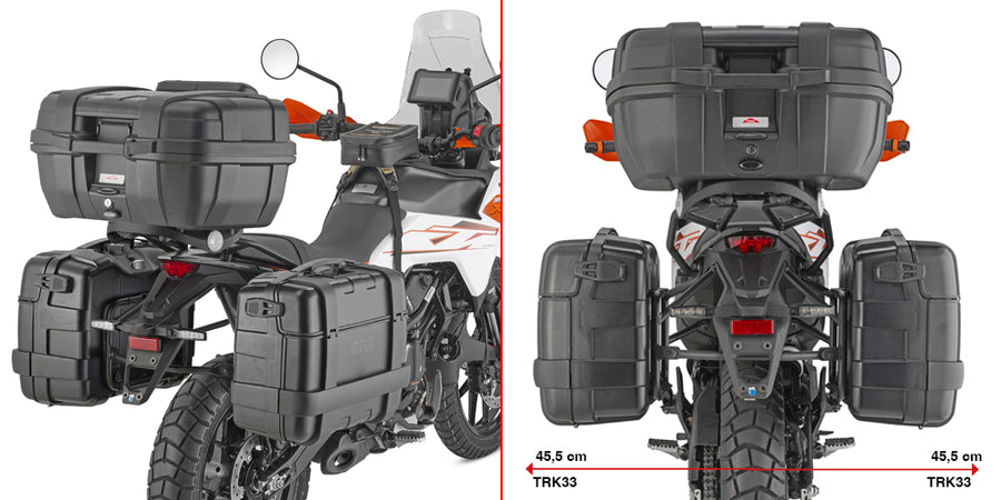 KTM Adventure X / 390 Adventure R 390 [GIVI] - Seitenkofferträger PL ONE-FIT für die Konfiguration von MONOKEY®