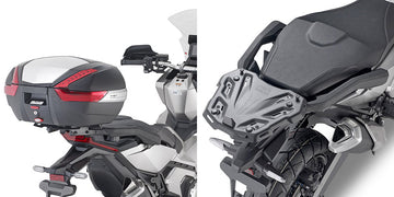 Honda X-ADV 750 [GIVI] - Topcase Träger für MONOKEY® oder MONOLOCK® Koffer Bei Montage der Rückenlehne E208S oder E233S
