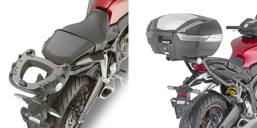 Honda CBR 650 R E-Clutch [GIVI] - Topcase Träger für MONOKEY® oder MONOLOCK® Koffer zu montieren mit der MONOKEY® Platte