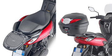 Yamaha N-Max 125-155 [GIVI] - Topcase Träger für MONOLOCK® Koffer benutzen Sie die im Koffer mitgelieferte MONOLOCK®