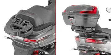 Piaggio MP3 350-400-500 Sport / Business [GIVI] - Top case carrier for MONOKEY® or MONOLOCK® cases to be mounted with the