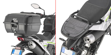 CF Moto DUAL 250 [GIVI] - Topcase Träger für MONOLOCK® Koffer benutzen Sie die im Koffer mitgelieferte MONOLOCK® Platte